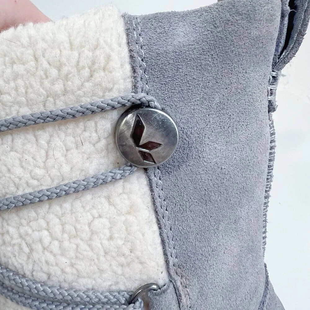 Koolaburra by UGG Michon Short For Women Grey Fuzzy Sheepskin Boots Size 10